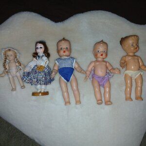 Doll Lot - Kewpie style, Bradley, Bisque - Vintage